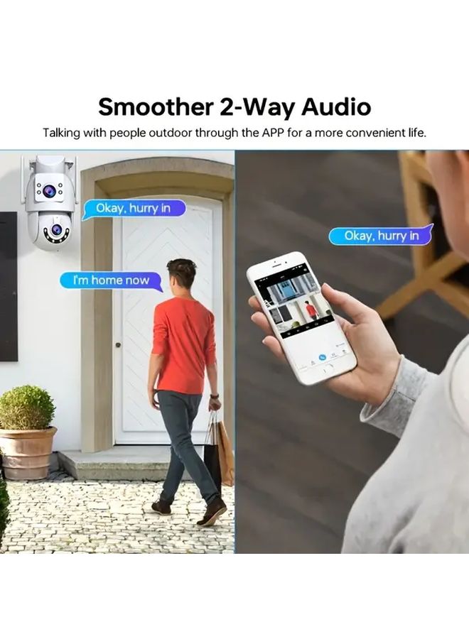SCL 90 Color 5GHz Dual Lens Outdoor Security Camera AI Human Detection Pan Tilt Tracking - Image 4